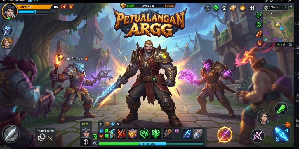Tampilan gameplay ARPG yang seru dan mendalam dalam AIR168.