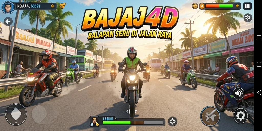 Gameplay seru di BAJAJ4D dengan aksi balapan yang menarik.