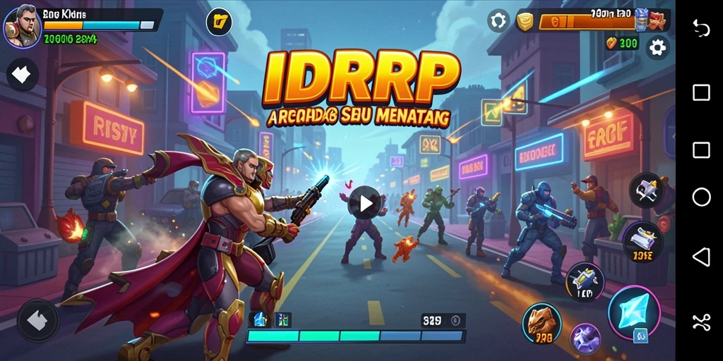 Screenshot IDRRP menampilkan aksi cepat dalam permainan Arcade.
