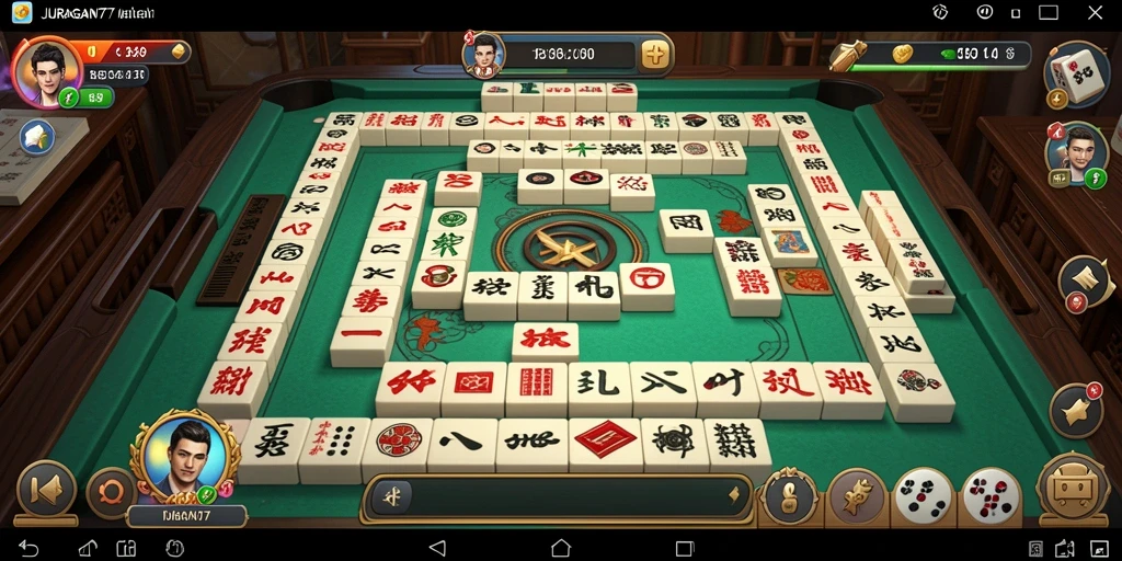 Screenshot gameplay <strong>JURAGAN77</strong> yang menampilkan aksi mencocokkan ubin Mahjong.