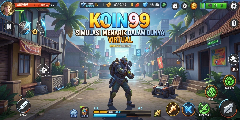 Tampilan gameplay menarik dari KOIN99 yang penuh kreativitas.
