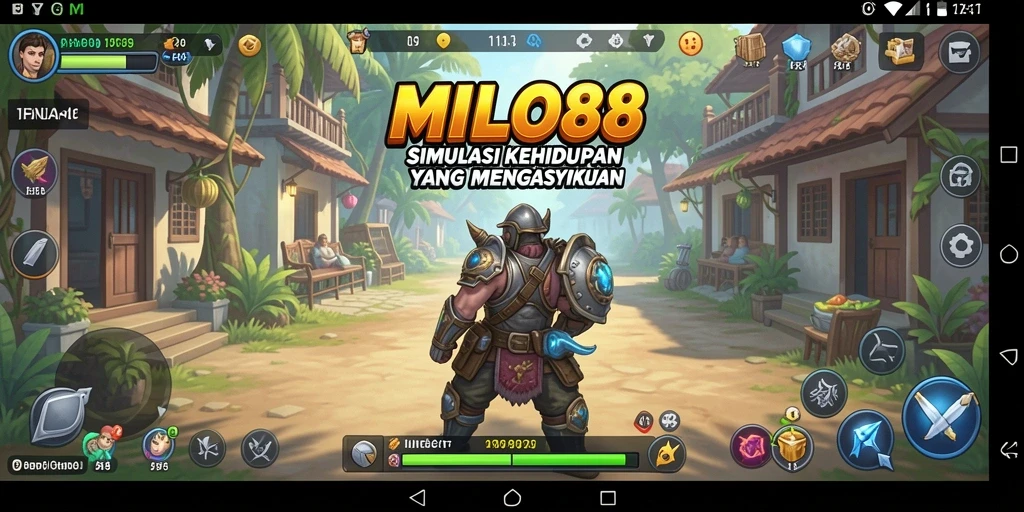 Tampilan gameplay menarik dari MILO88 dengan simulasi kehidupan.