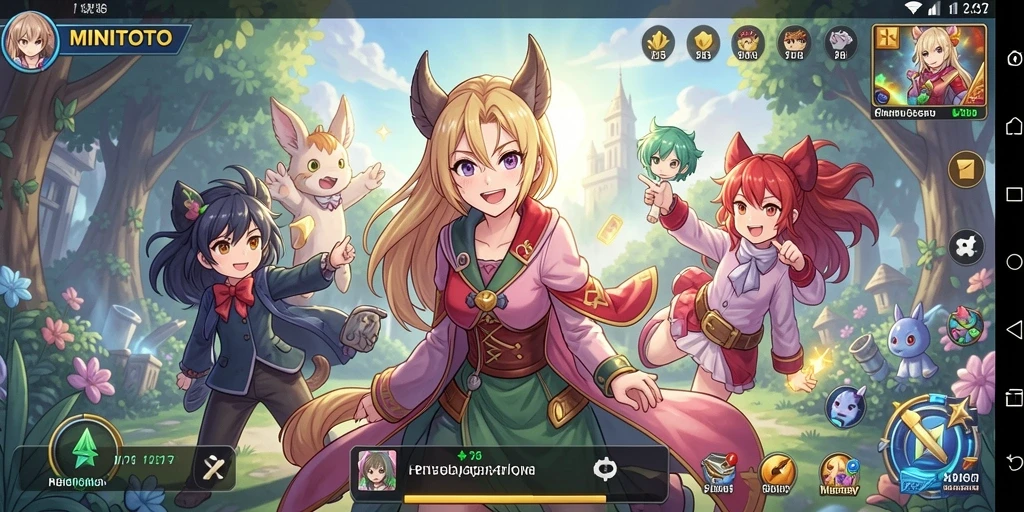 Screenshot gameplay <strong>MINITOTO</strong> menampilkan karakter Anime yang mengesankan dalam aksi.