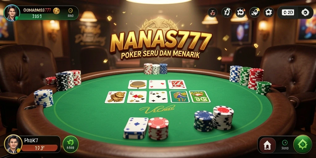Screenshot NANAS777 menampilkan gameplay poker yang mengasyikkan dan interaksi pemain.