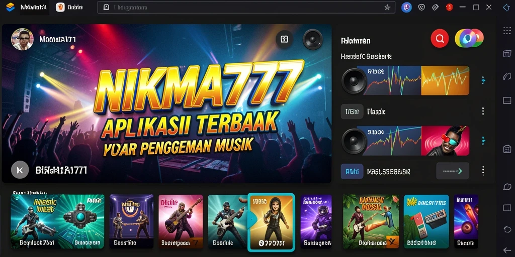 Gambaran tampilan antarmuka NIKMAT777 dengan berbagai pilihan lagu.