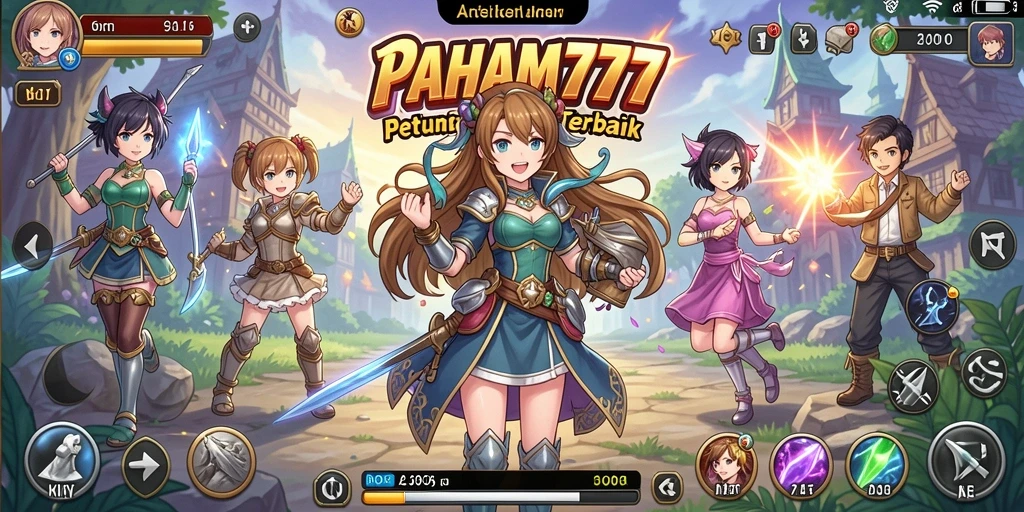 Tampilan gameplay PAHAM777 yang memukau dengan karakter Anime.