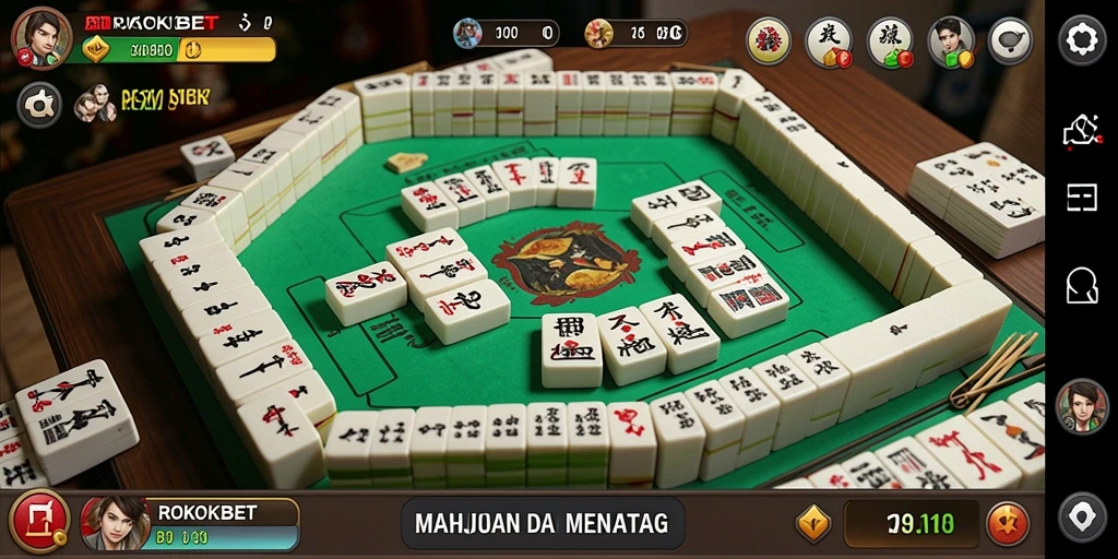 Screenshot utama gameplay Mahjong di ROKOKBET yang menarik.