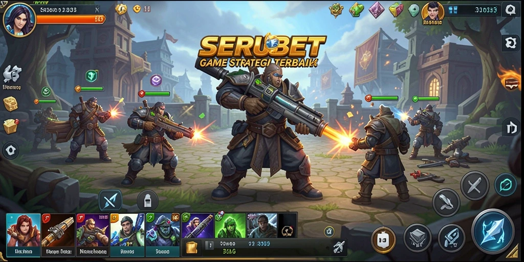 Tampilan gameplay SERUBET yang menarik dan penuh strategi SLG.