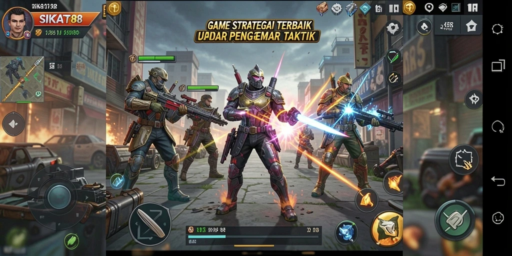 Screenshot menampilkan gameplay SIKAT88 dengan strategi taktis yang mendebarkan.