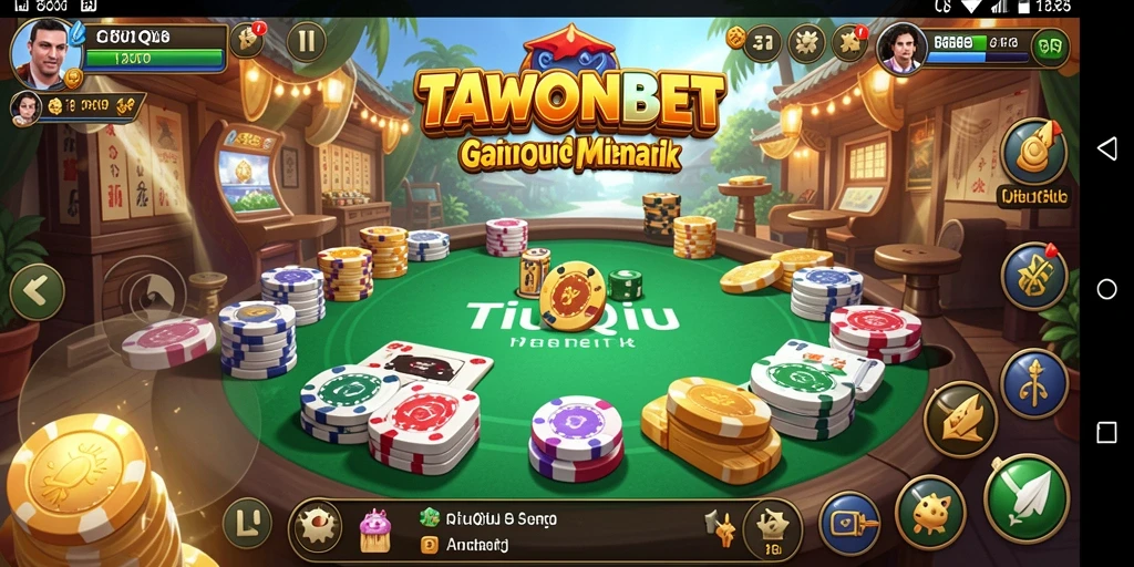 Tampilan seru gameplay QiuQiu di TAWONBET.
