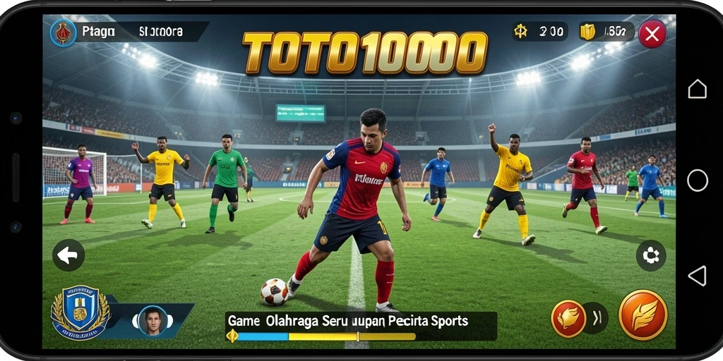 Tangkapan layar TOTO1000 menampilkan aksi olahraga yang seru.